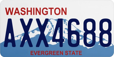 WA license plate AXX4688