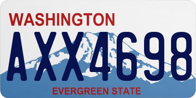 WA license plate AXX4698