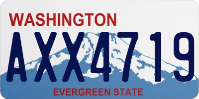 WA license plate AXX4719