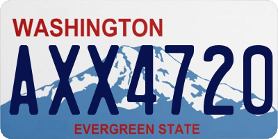 WA license plate AXX4720