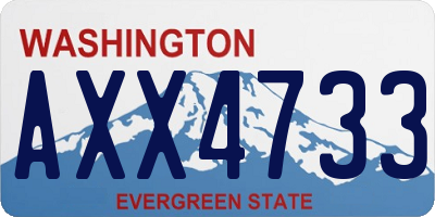 WA license plate AXX4733