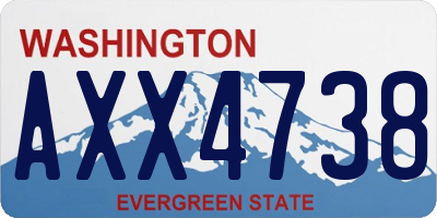 WA license plate AXX4738
