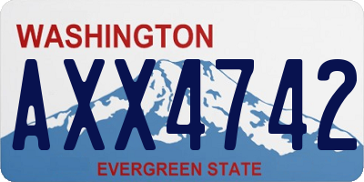 WA license plate AXX4742