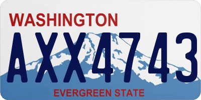 WA license plate AXX4743
