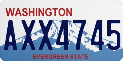 WA license plate AXX4745