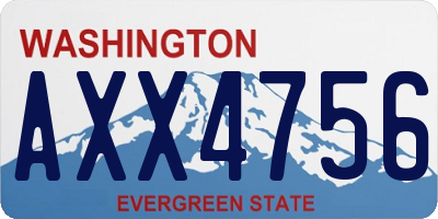 WA license plate AXX4756