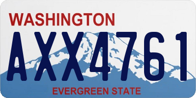 WA license plate AXX4761