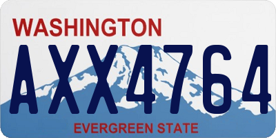 WA license plate AXX4764
