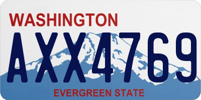 WA license plate AXX4769