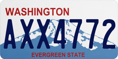 WA license plate AXX4772