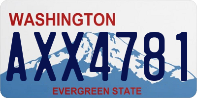 WA license plate AXX4781