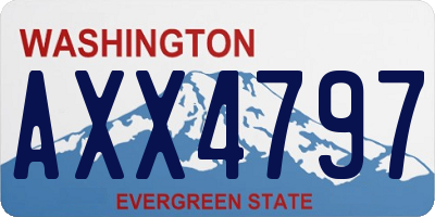 WA license plate AXX4797
