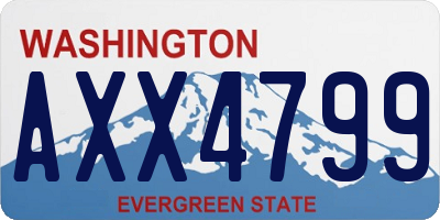 WA license plate AXX4799