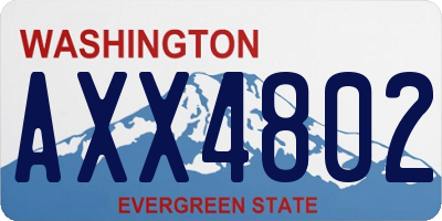 WA license plate AXX4802