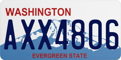 WA license plate AXX4806