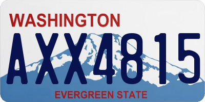 WA license plate AXX4815