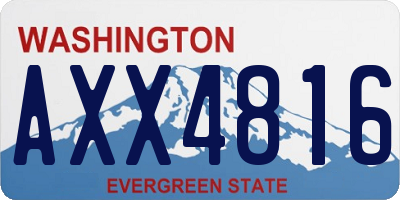 WA license plate AXX4816
