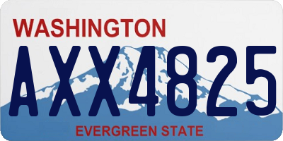 WA license plate AXX4825