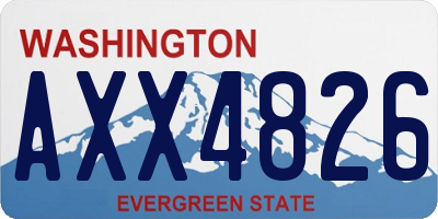WA license plate AXX4826