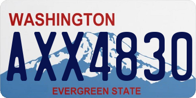 WA license plate AXX4830