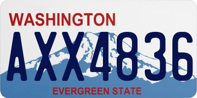 WA license plate AXX4836