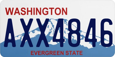 WA license plate AXX4846