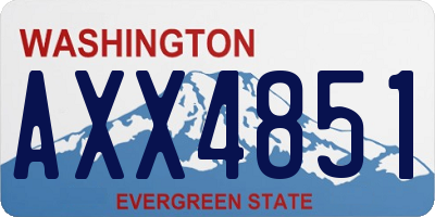 WA license plate AXX4851