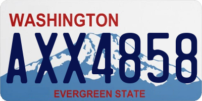 WA license plate AXX4858