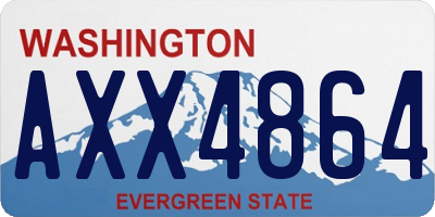 WA license plate AXX4864