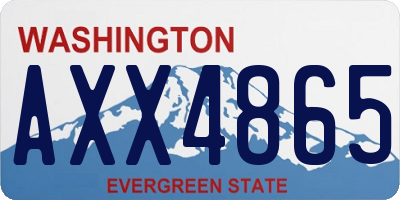 WA license plate AXX4865