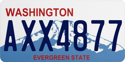 WA license plate AXX4877
