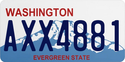 WA license plate AXX4881