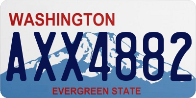 WA license plate AXX4882