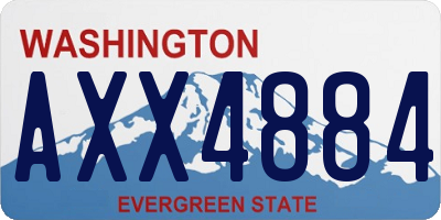 WA license plate AXX4884