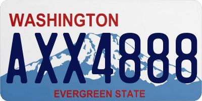 WA license plate AXX4888