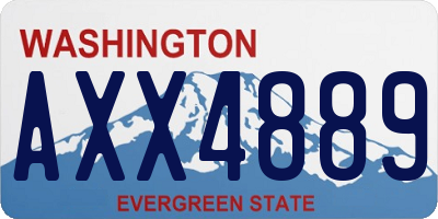WA license plate AXX4889