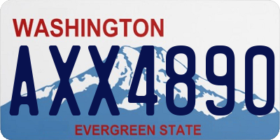 WA license plate AXX4890
