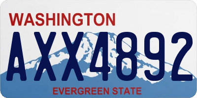 WA license plate AXX4892