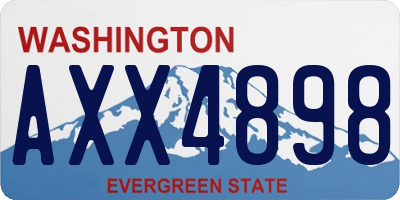 WA license plate AXX4898