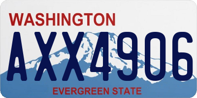 WA license plate AXX4906
