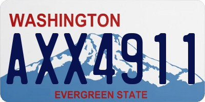 WA license plate AXX4911