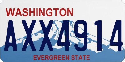 WA license plate AXX4914