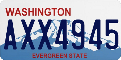 WA license plate AXX4945