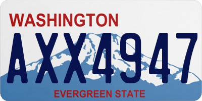 WA license plate AXX4947