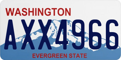 WA license plate AXX4966