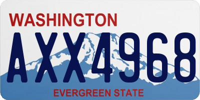 WA license plate AXX4968