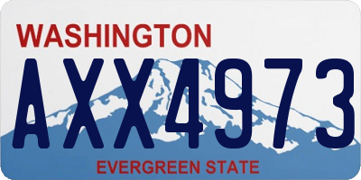 WA license plate AXX4973