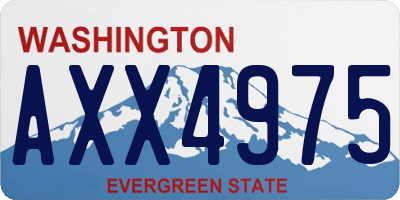 WA license plate AXX4975