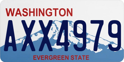 WA license plate AXX4979
