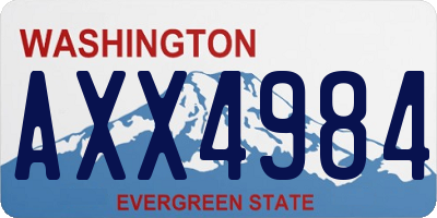 WA license plate AXX4984